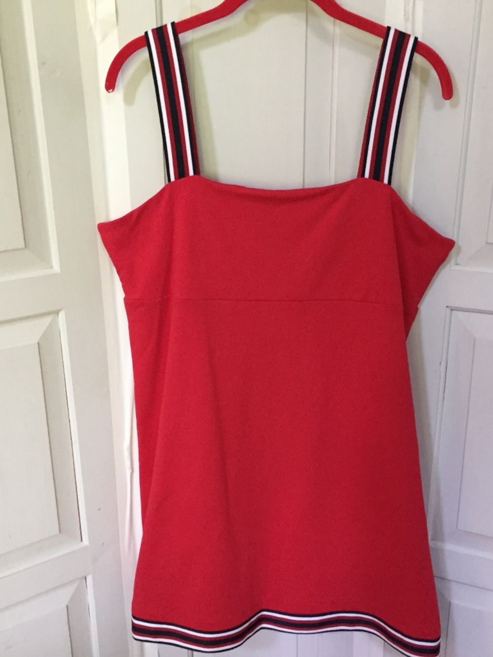 Tommy Hilfiger Red Mini Dress with Signature Striped Straps